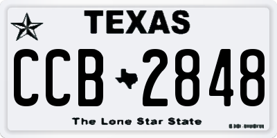 TX license plate CCB2848