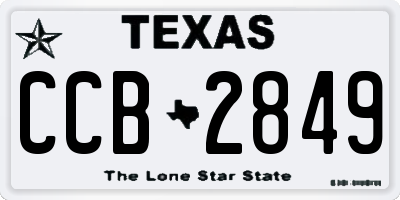 TX license plate CCB2849
