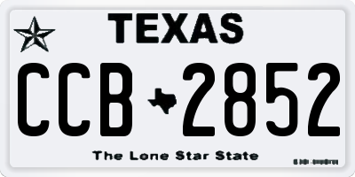 TX license plate CCB2852
