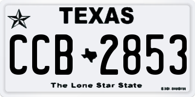 TX license plate CCB2853