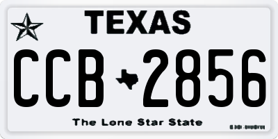TX license plate CCB2856