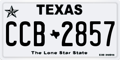 TX license plate CCB2857