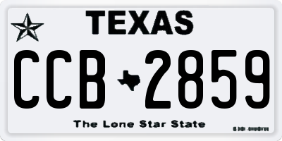 TX license plate CCB2859
