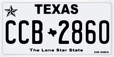 TX license plate CCB2860
