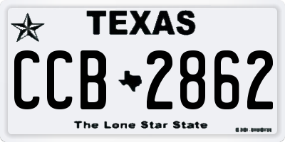 TX license plate CCB2862