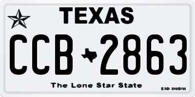 TX license plate CCB2863
