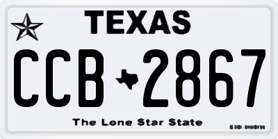 TX license plate CCB2867