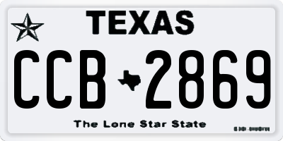 TX license plate CCB2869