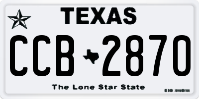 TX license plate CCB2870