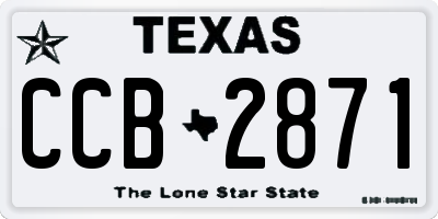 TX license plate CCB2871
