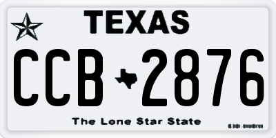TX license plate CCB2876