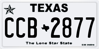TX license plate CCB2877