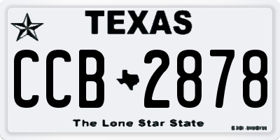 TX license plate CCB2878