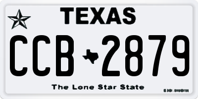 TX license plate CCB2879