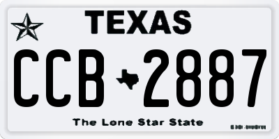 TX license plate CCB2887