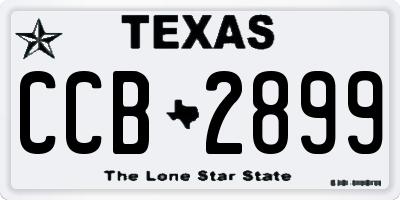 TX license plate CCB2899