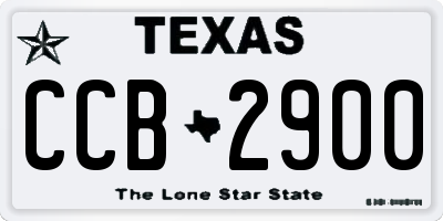 TX license plate CCB2900