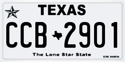 TX license plate CCB2901