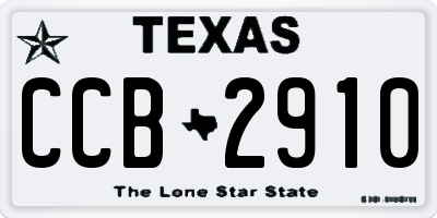TX license plate CCB2910