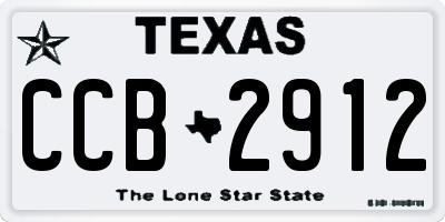 TX license plate CCB2912