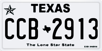 TX license plate CCB2913