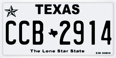 TX license plate CCB2914