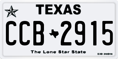 TX license plate CCB2915