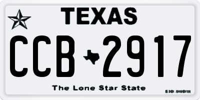 TX license plate CCB2917
