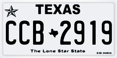 TX license plate CCB2919