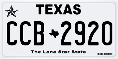 TX license plate CCB2920