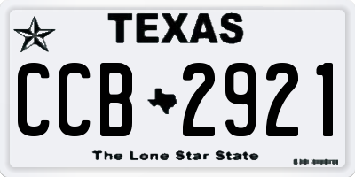 TX license plate CCB2921