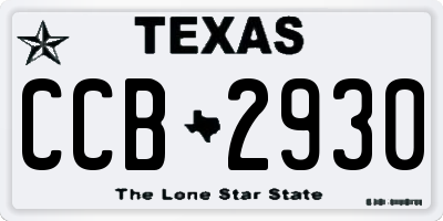 TX license plate CCB2930