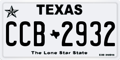 TX license plate CCB2932