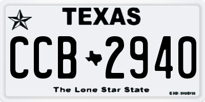 TX license plate CCB2940