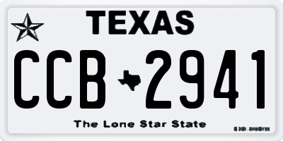 TX license plate CCB2941