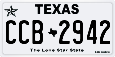 TX license plate CCB2942