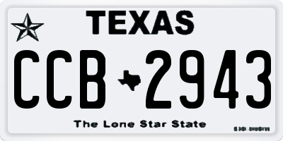 TX license plate CCB2943