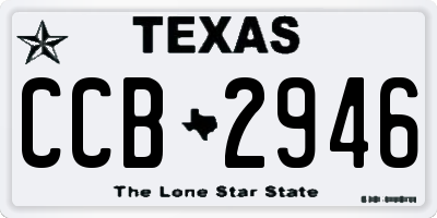 TX license plate CCB2946