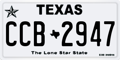TX license plate CCB2947