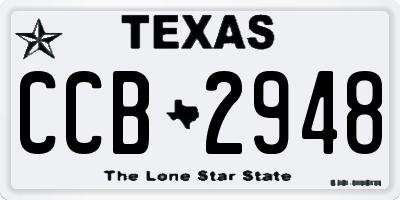 TX license plate CCB2948