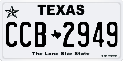 TX license plate CCB2949