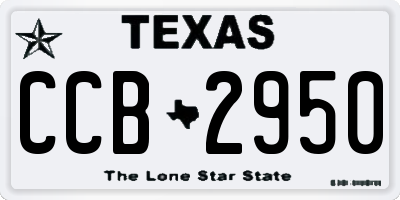 TX license plate CCB2950