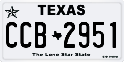 TX license plate CCB2951