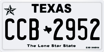 TX license plate CCB2952