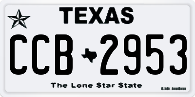 TX license plate CCB2953