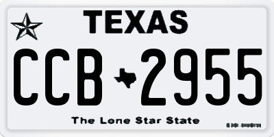 TX license plate CCB2955
