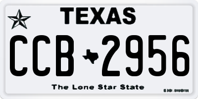 TX license plate CCB2956