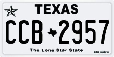 TX license plate CCB2957