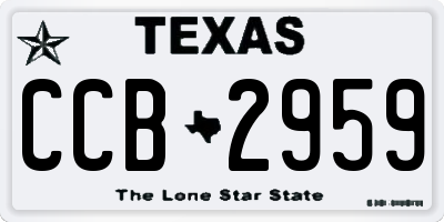 TX license plate CCB2959