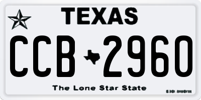 TX license plate CCB2960